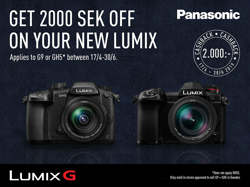 Panasonic G9 och GH5 cashback